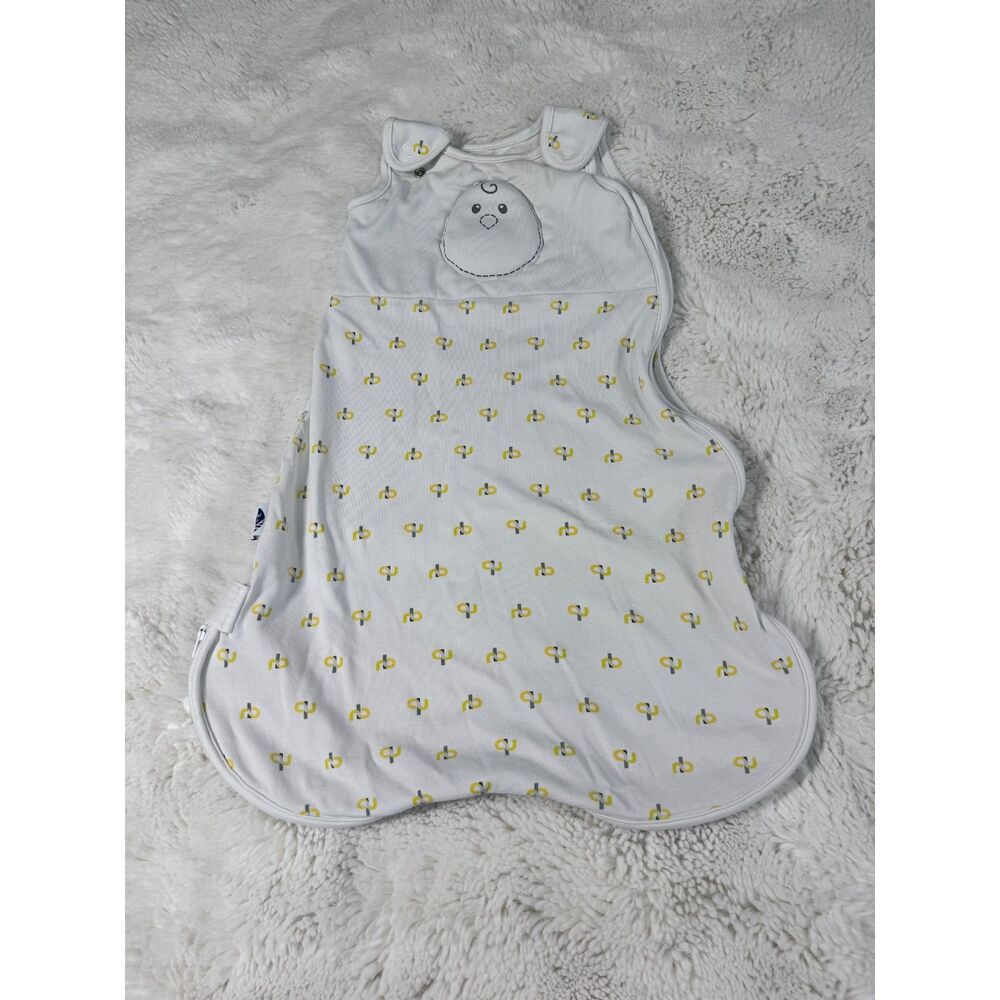 Nested Bean Baby Sleep Sack | 0-6M | White & Yellow